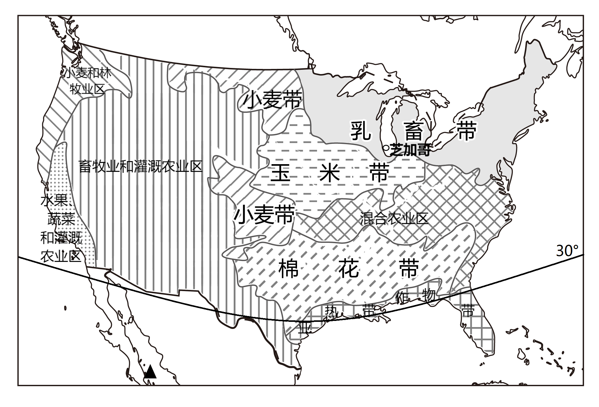 美国农产品主产区分布图及其影响，美国农产品主产区分布图揭秘，产区布局对农业的影响