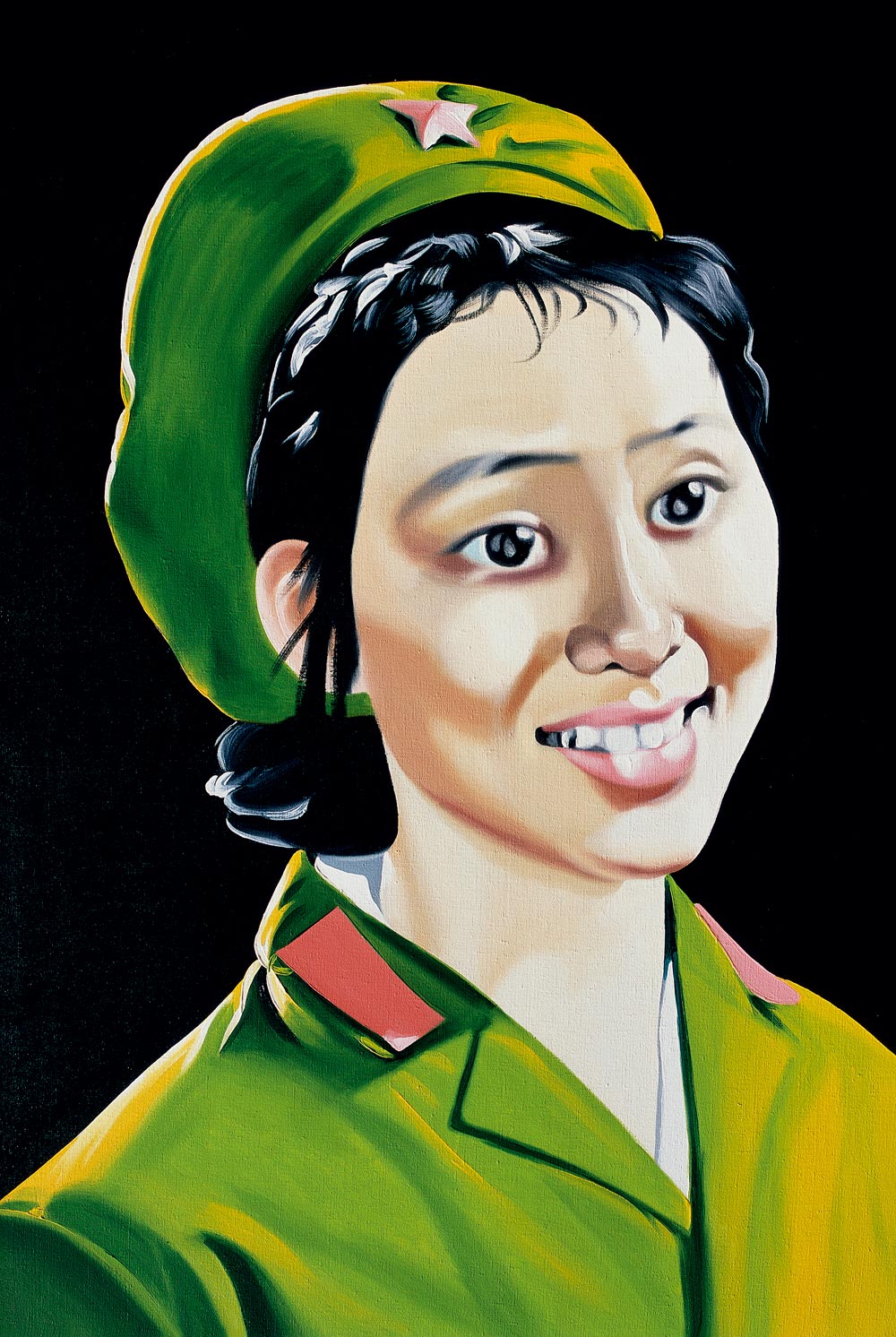 中国女兵图片油画，展现英勇形象与艺术魅力，中国女兵油画，英勇形象与艺术魅力的完美结合