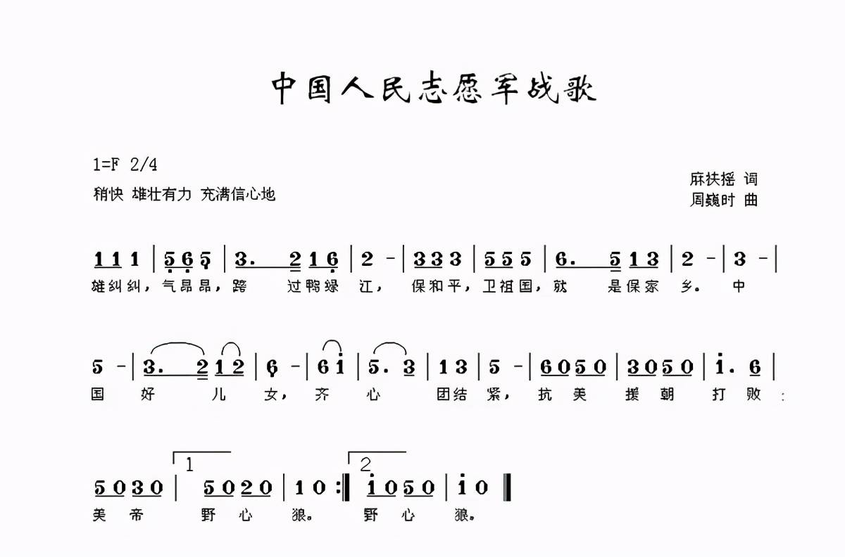 志愿军战歌曲谱，历史的旋律，时代的记忆，志愿军战歌曲谱，历史的旋律，时代记忆的回响