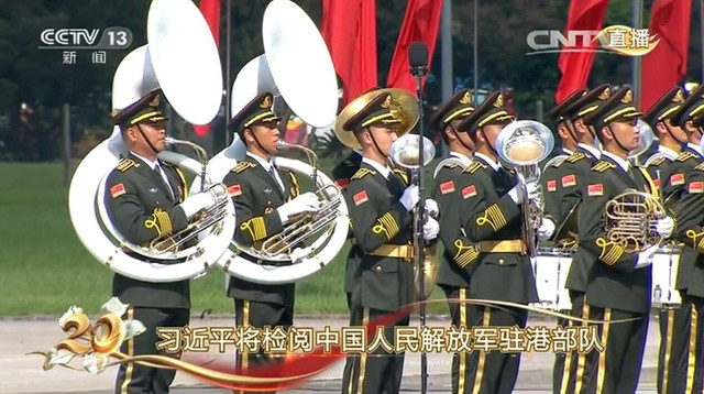 驻港部队阅兵视频完整版，展现中国力量与荣耀，驻港部队阅兵视频展现中国力量与荣耀风采